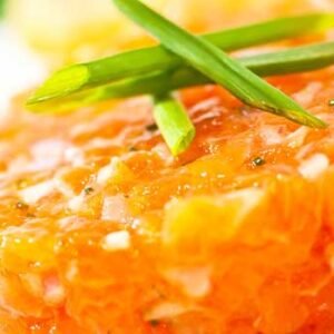 spicy salmon mango tar tar
