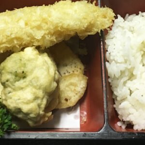 shrimp and vegetable tempura bento box