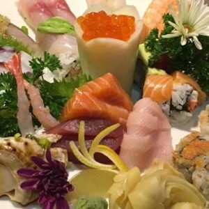 sushi and sashimi for 2